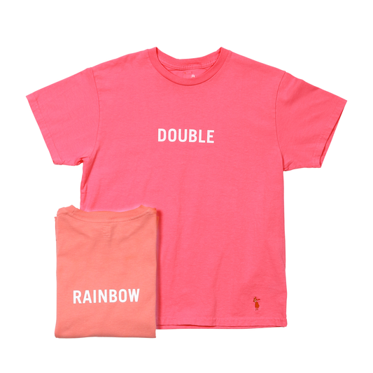 Short sleeve T-shirt/DOUBLE-RAINBOW