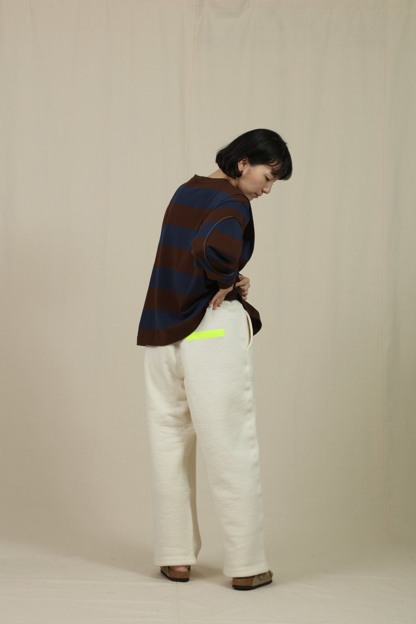 Border big sleeve tee
