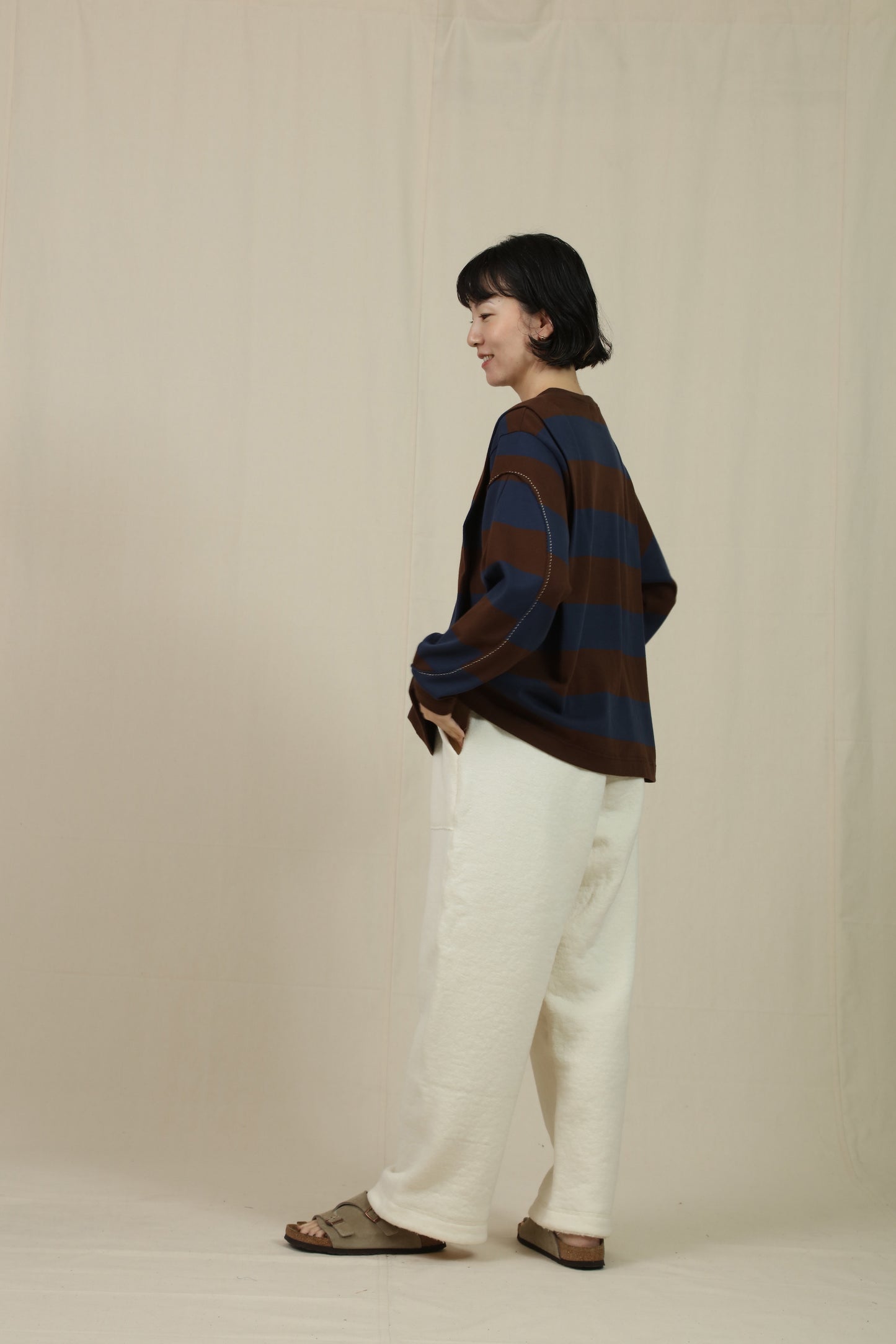Border big sleeve tee