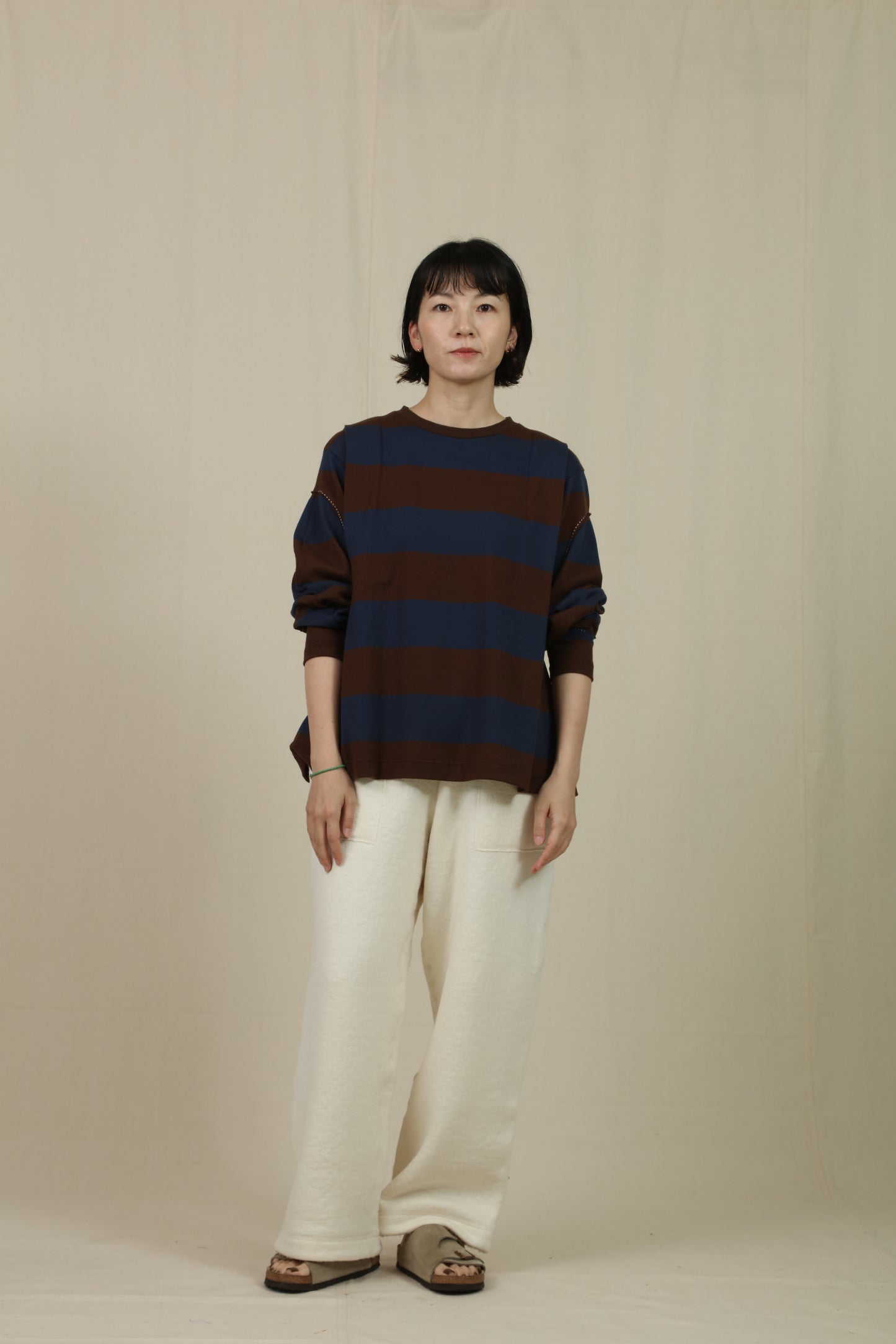 Border big sleeve tee