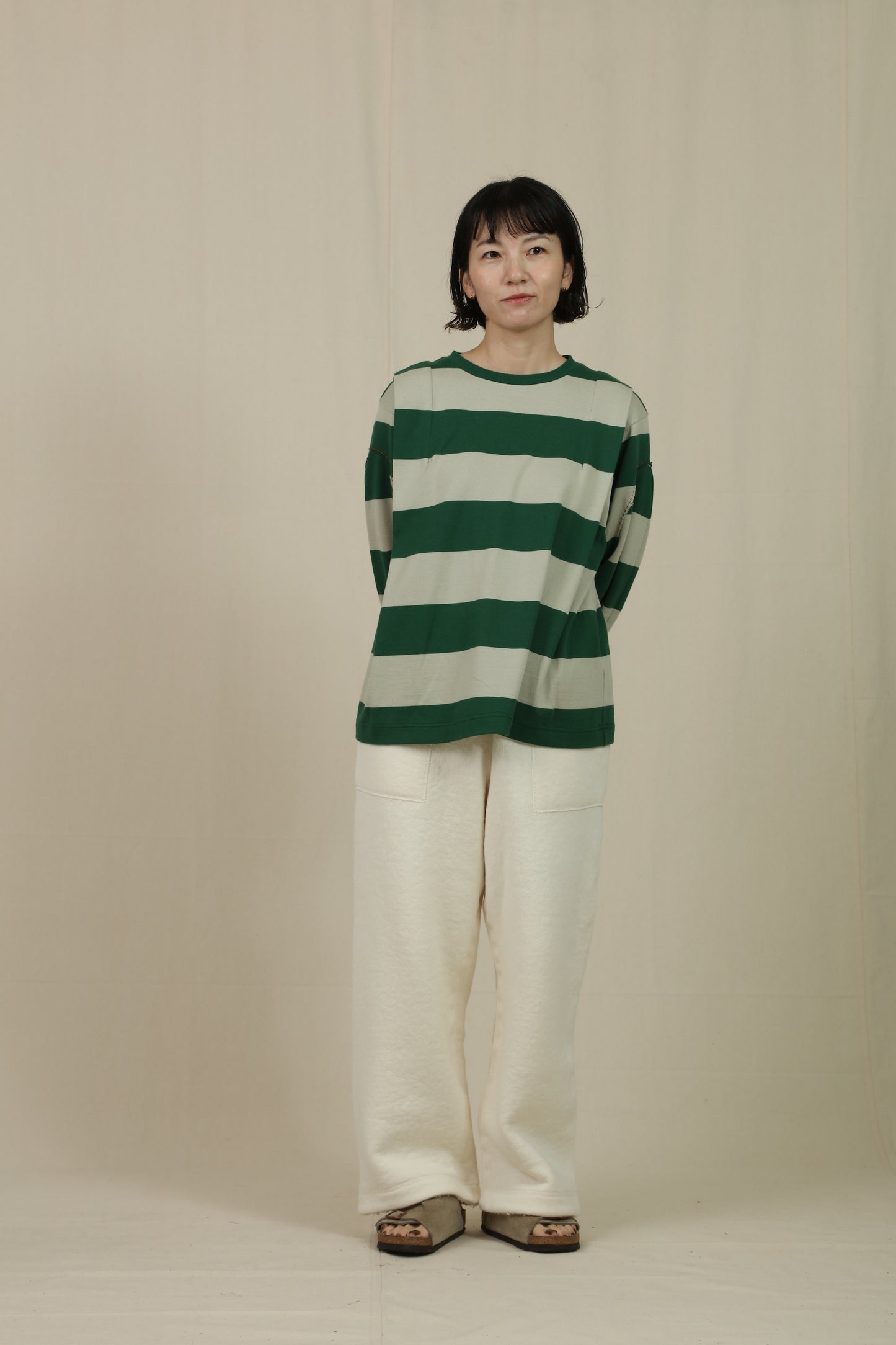 Border big sleeve tee