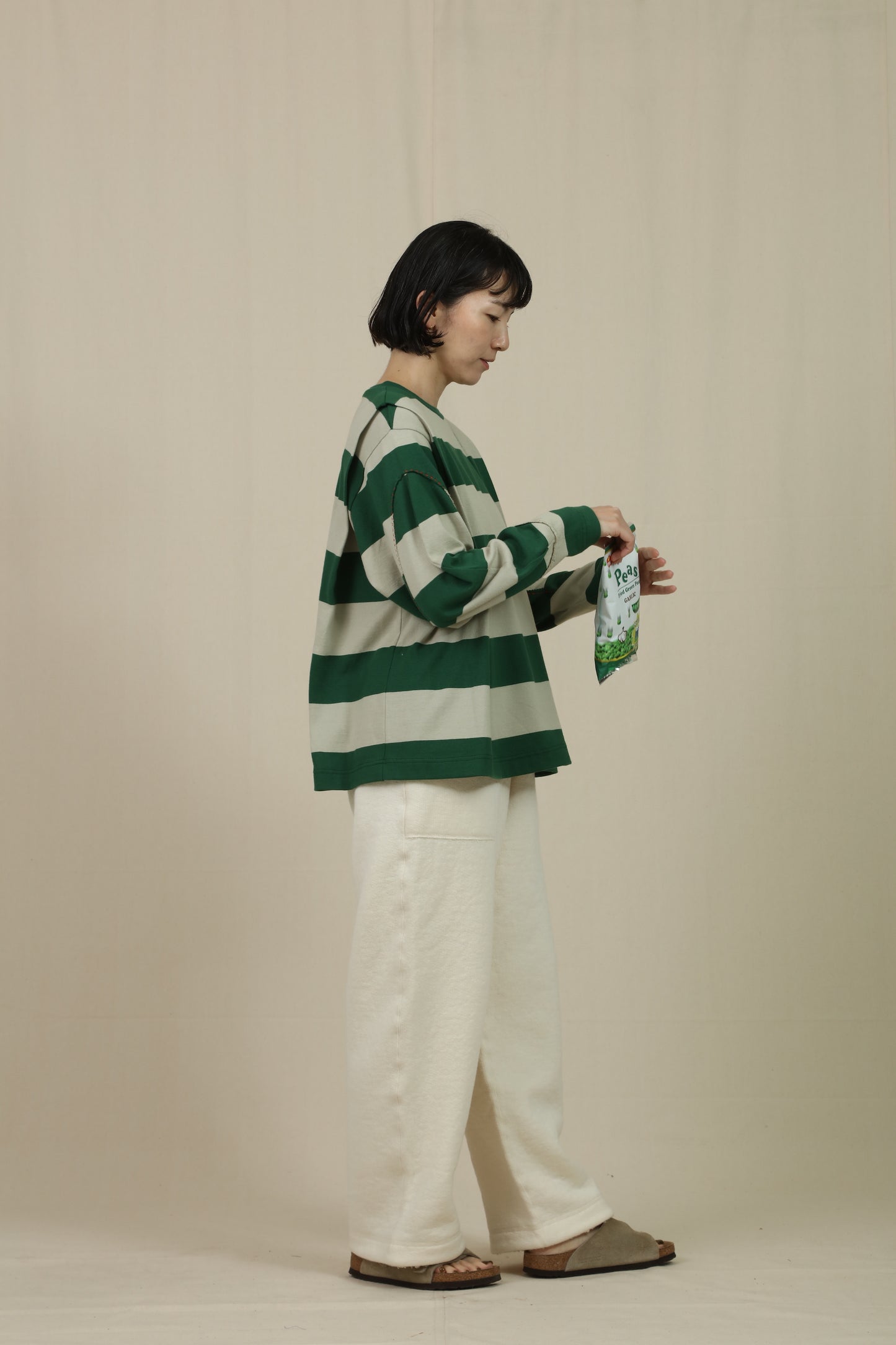 Border big sleeve tee