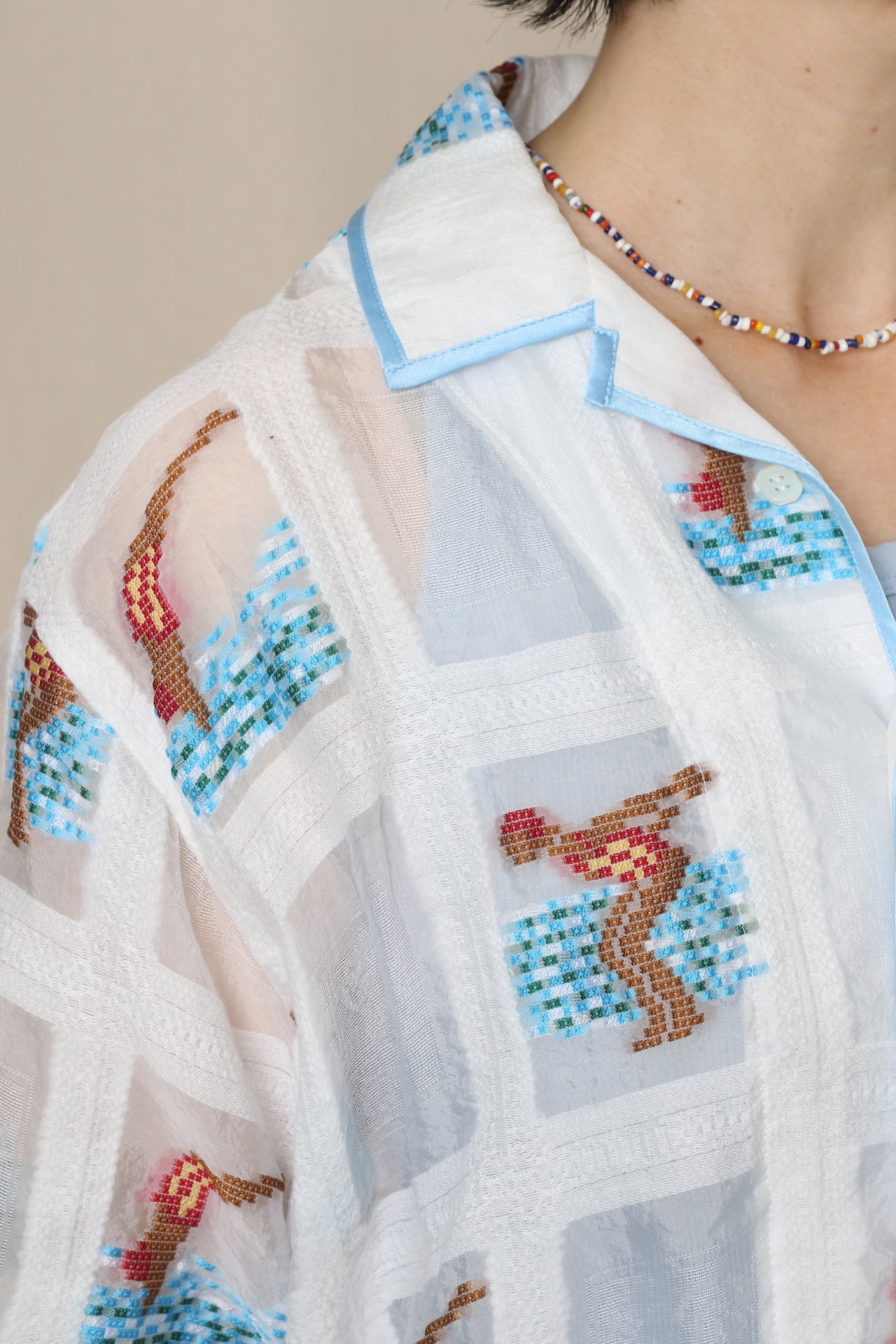 (a)JUMLA CLEAR BLUE NECKLACE (b) JUMLA CLEAR BLUE BRACELT (c)JUMILA MIX NECKLACE
