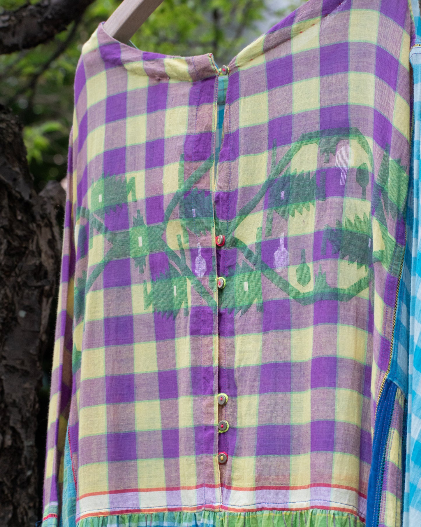Khadi Cotton Check Dress / injiri