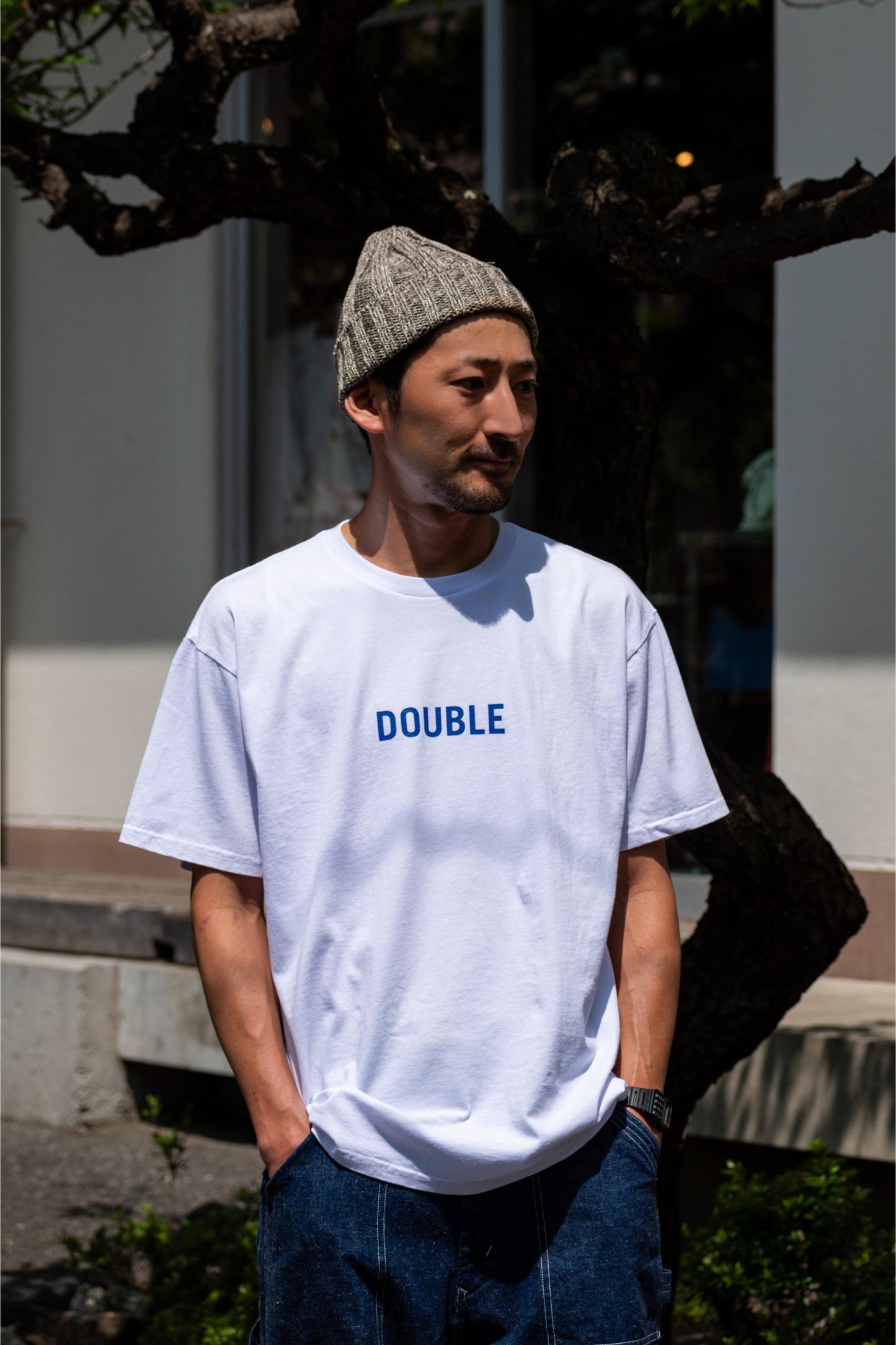 Short sleeve T-shirt/DOUBLE-RAINBOW