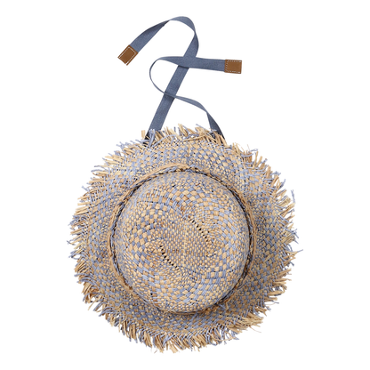 Raffia&paper bucket hat