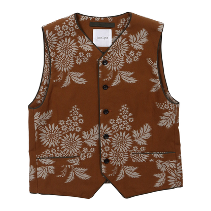 Flower jaquard gilet