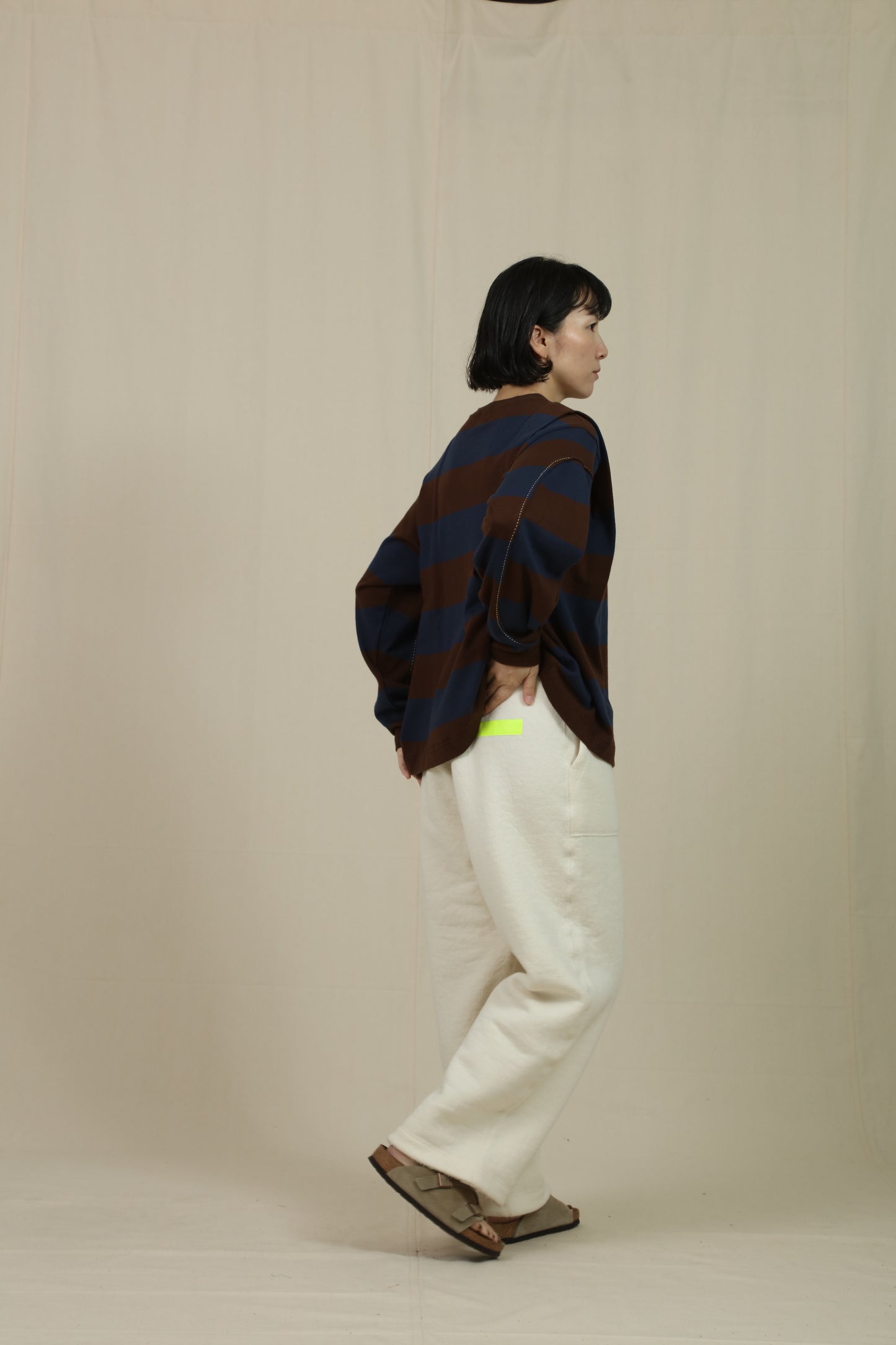 Border big sleeve tee