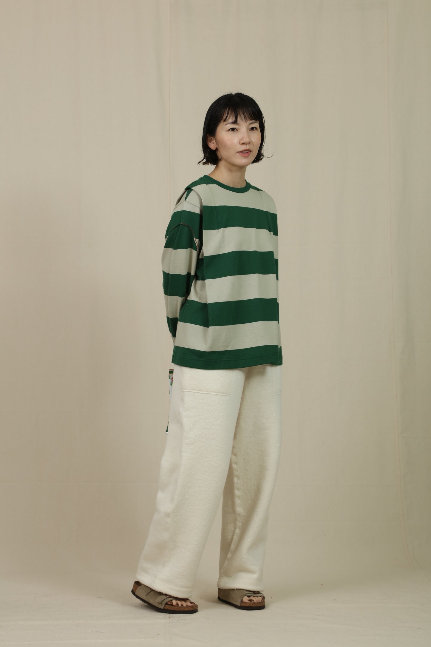 Border big sleeve tee