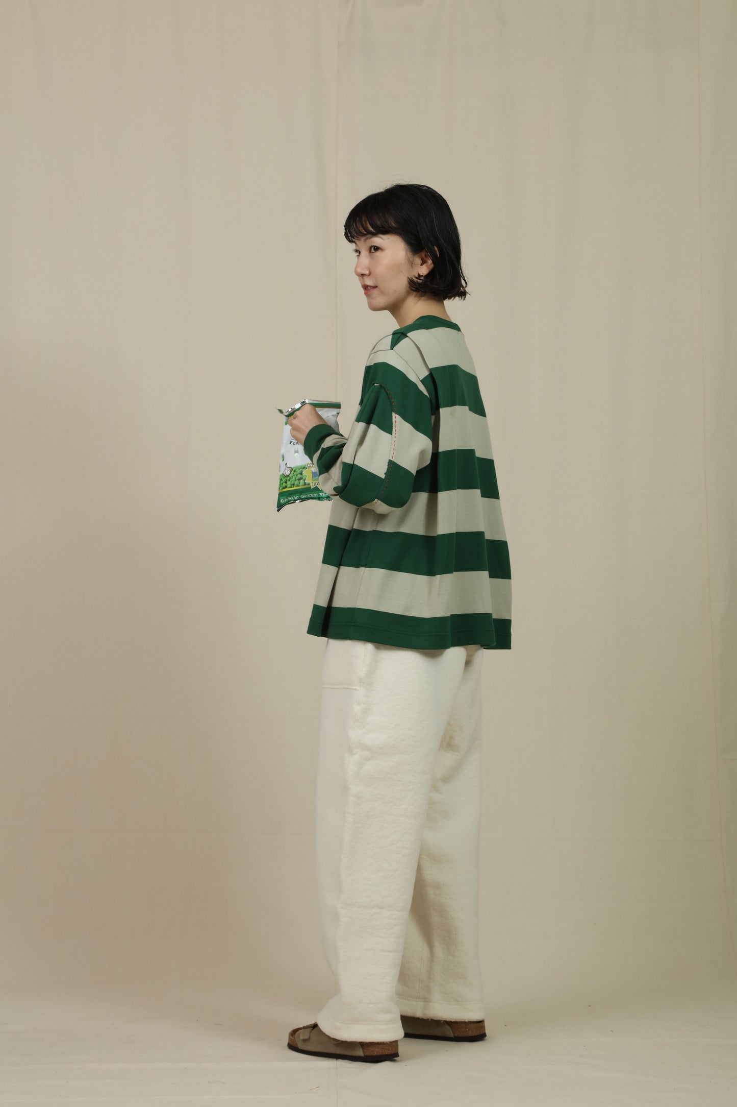 Border big sleeve tee