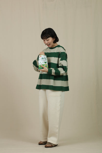 Border big sleeve tee