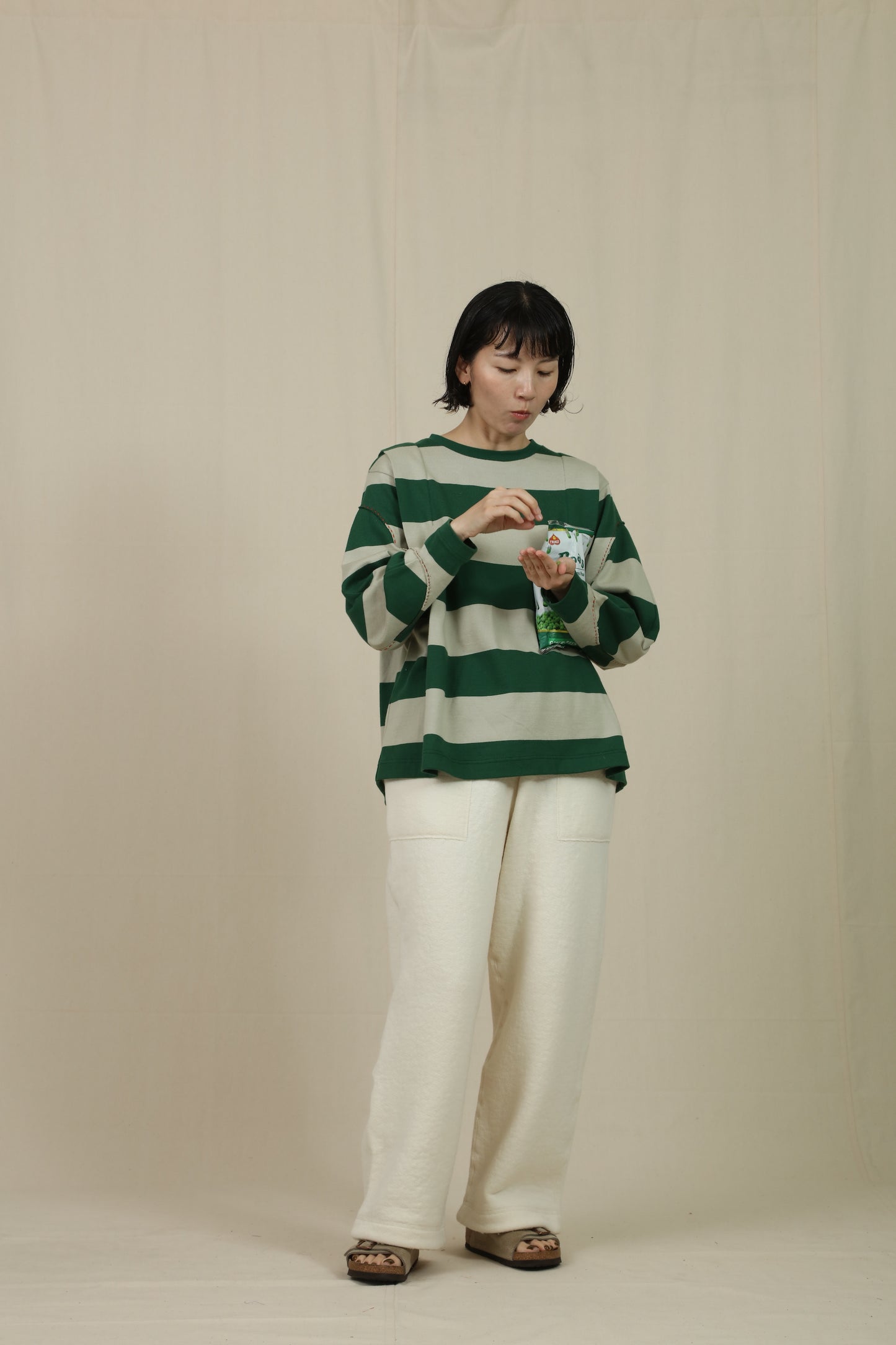 Border big sleeve tee