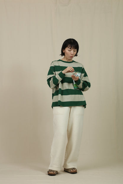 Border big sleeve tee