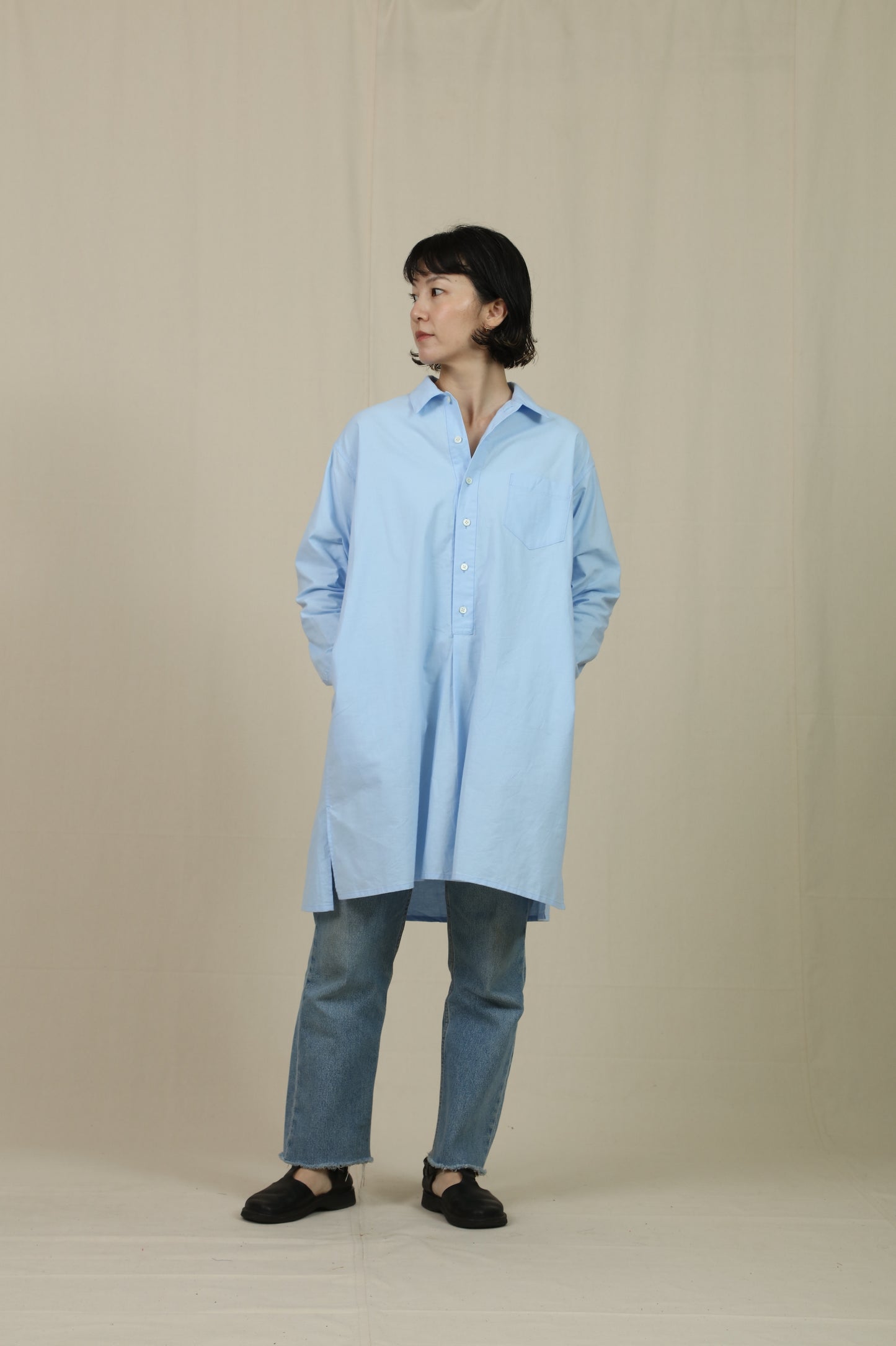 PULLON SHIRT DRESS