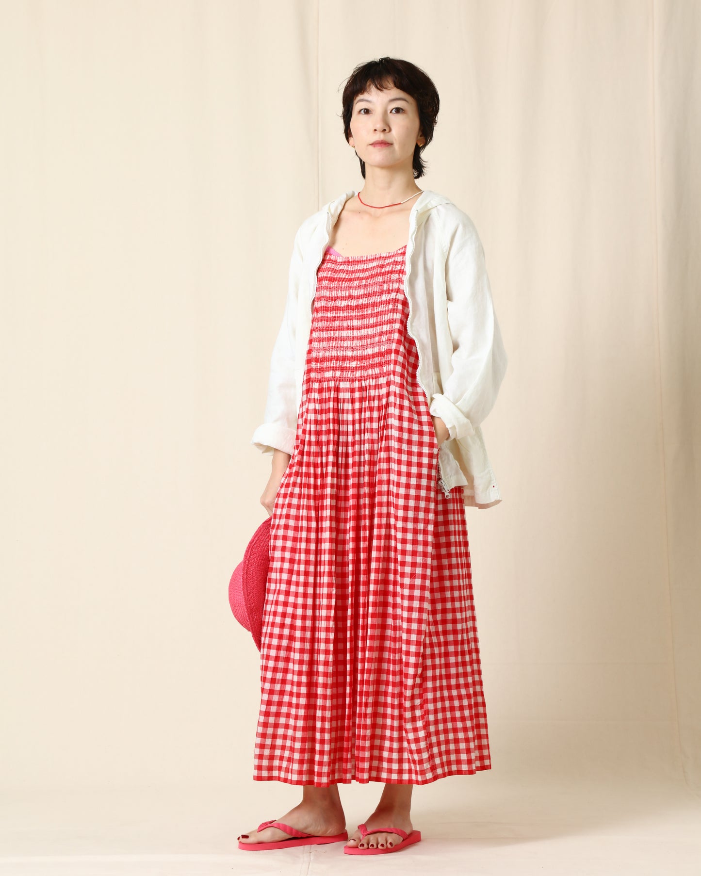 Gingham Check Cami Dress / injiri