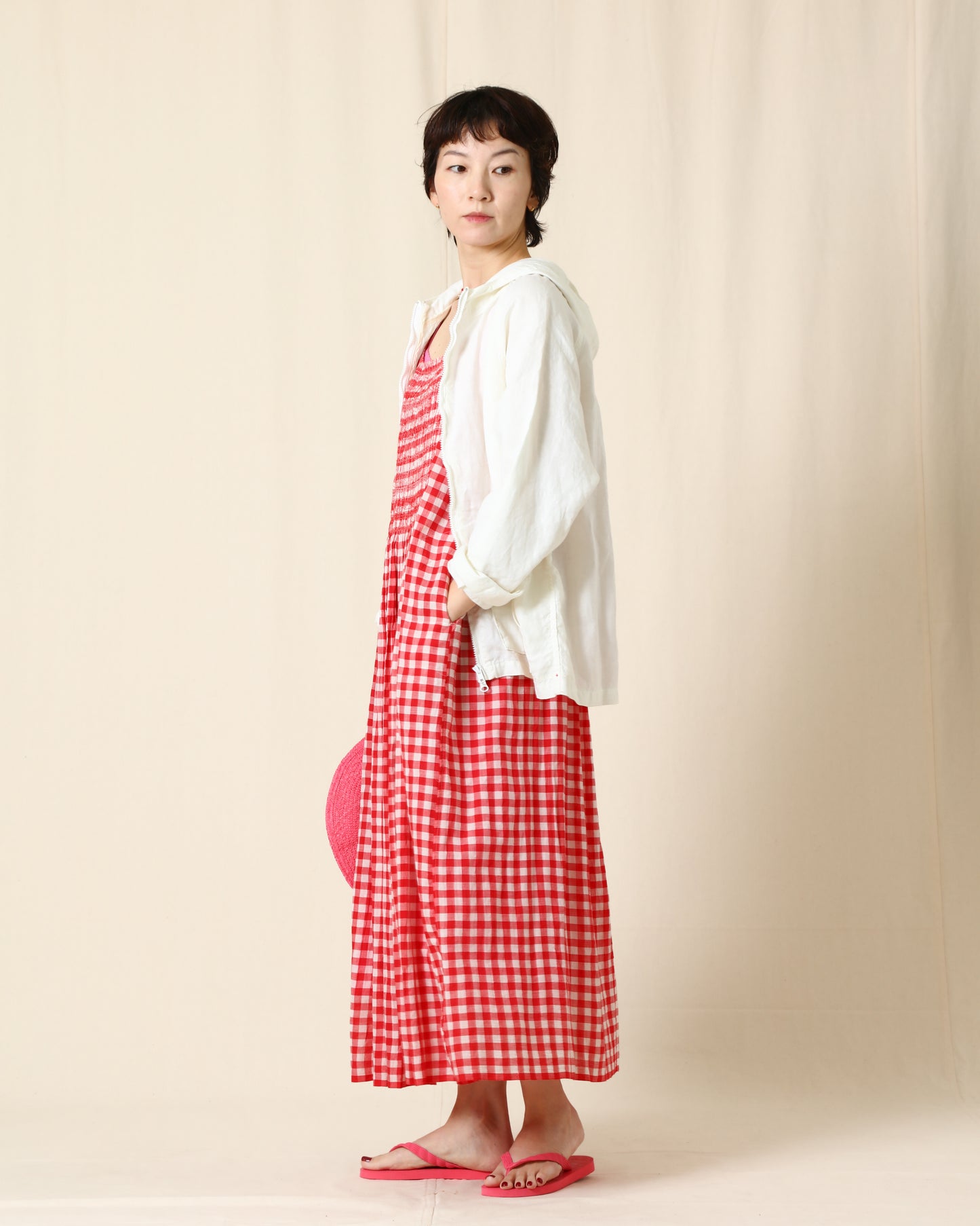 Gingham Check Cami Dress / injiri
