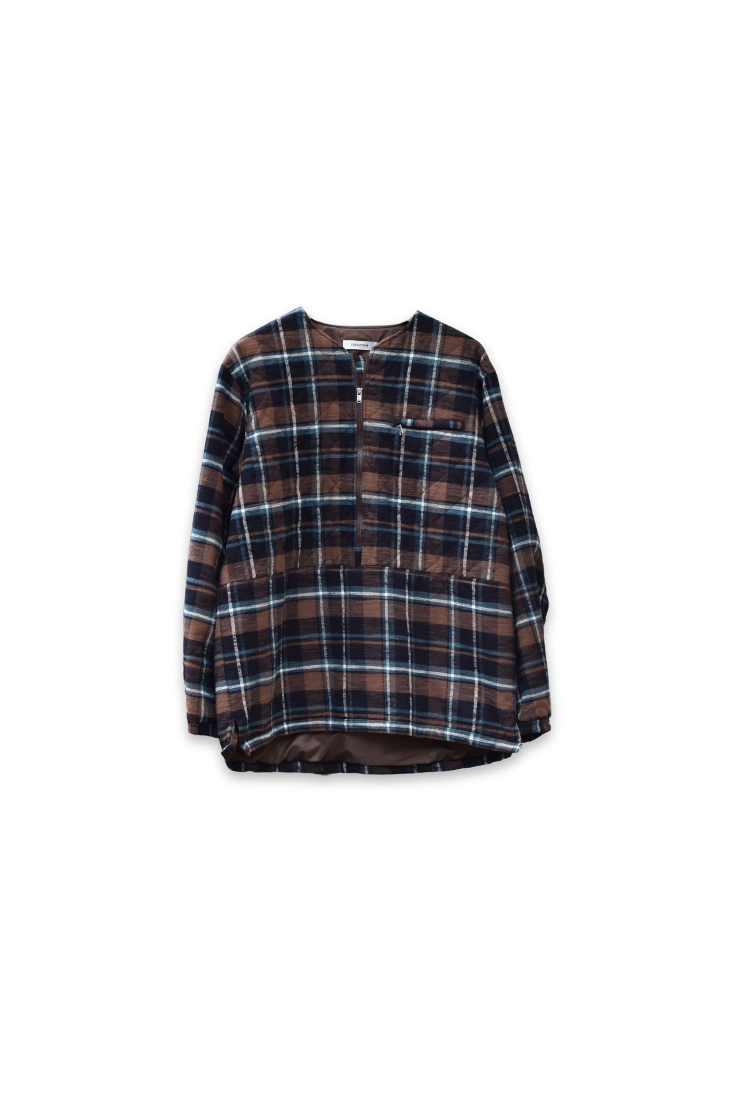 HIKER PULLOVER PUFF JACKET COTTON SLUB FLANNEL CHECK