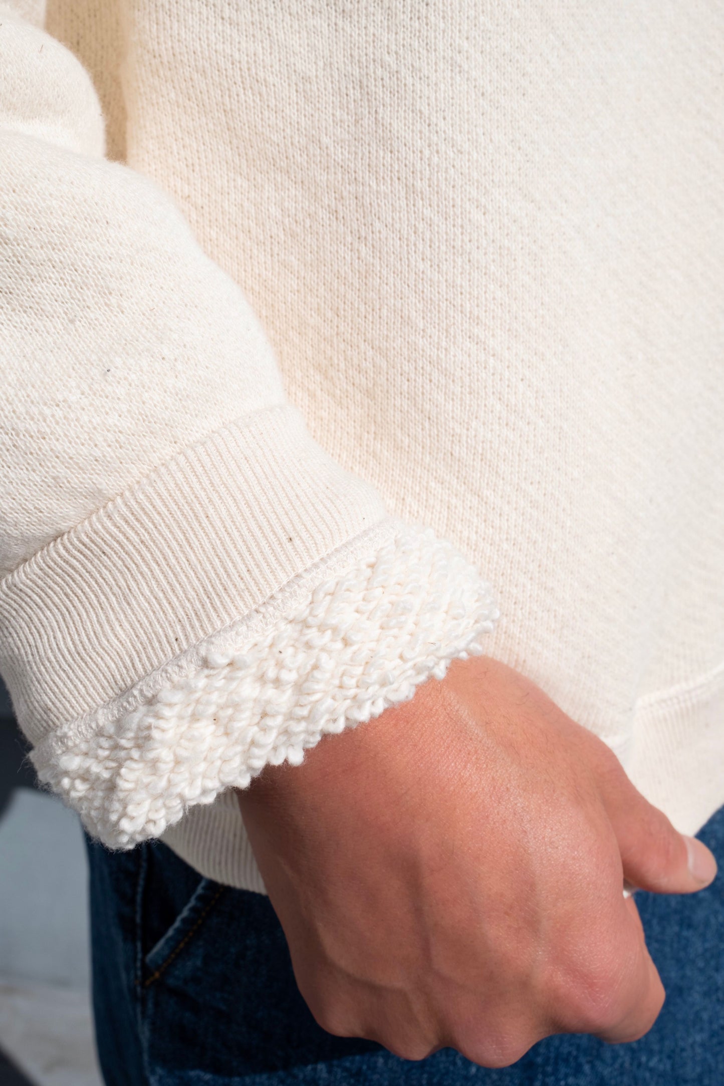 吊り編みトレーナー