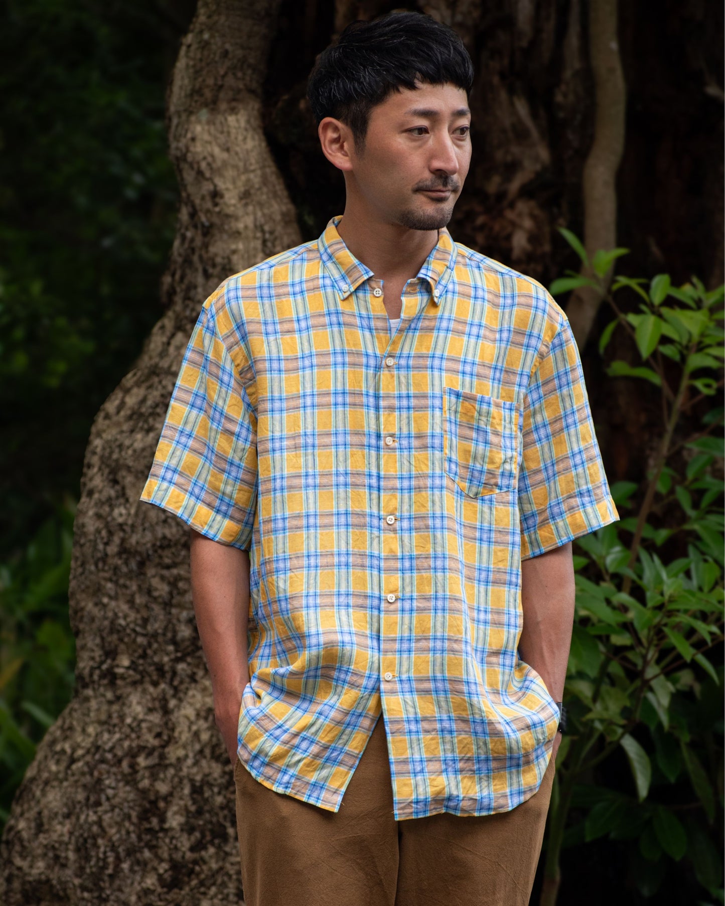 NEW WEST SS / CANCLINI YELLOW CHECK