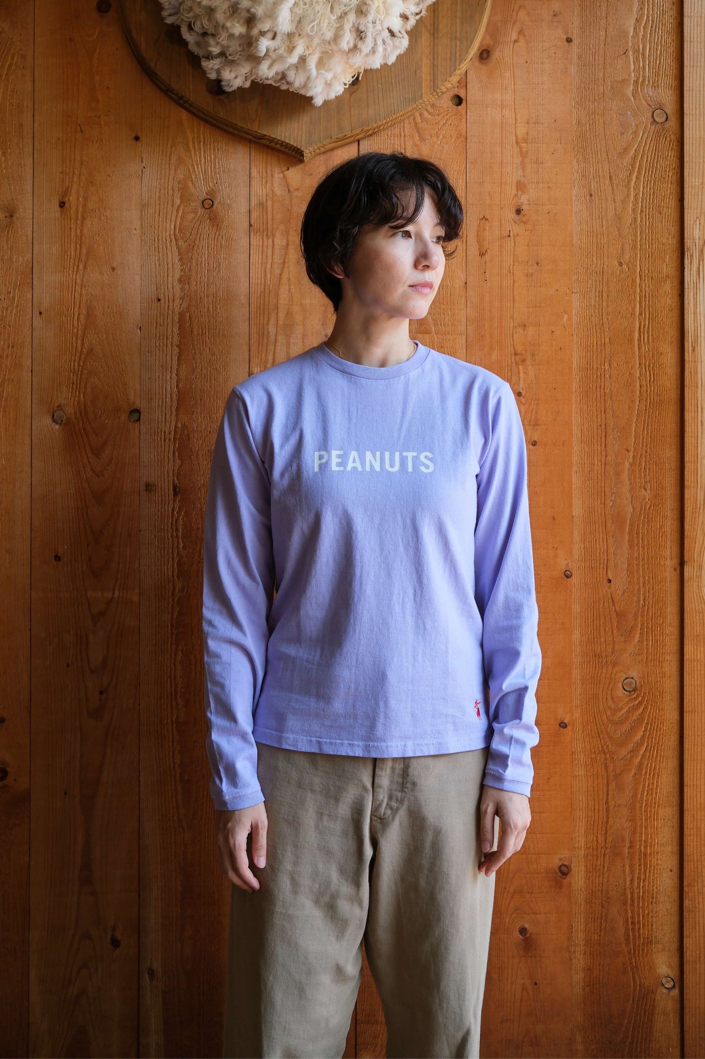 Long sleeve T-shirt/ PEANUTS - BUTTER