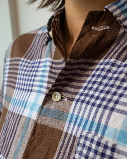 NEW WEST SS / CANCLINI BROWN CHECK