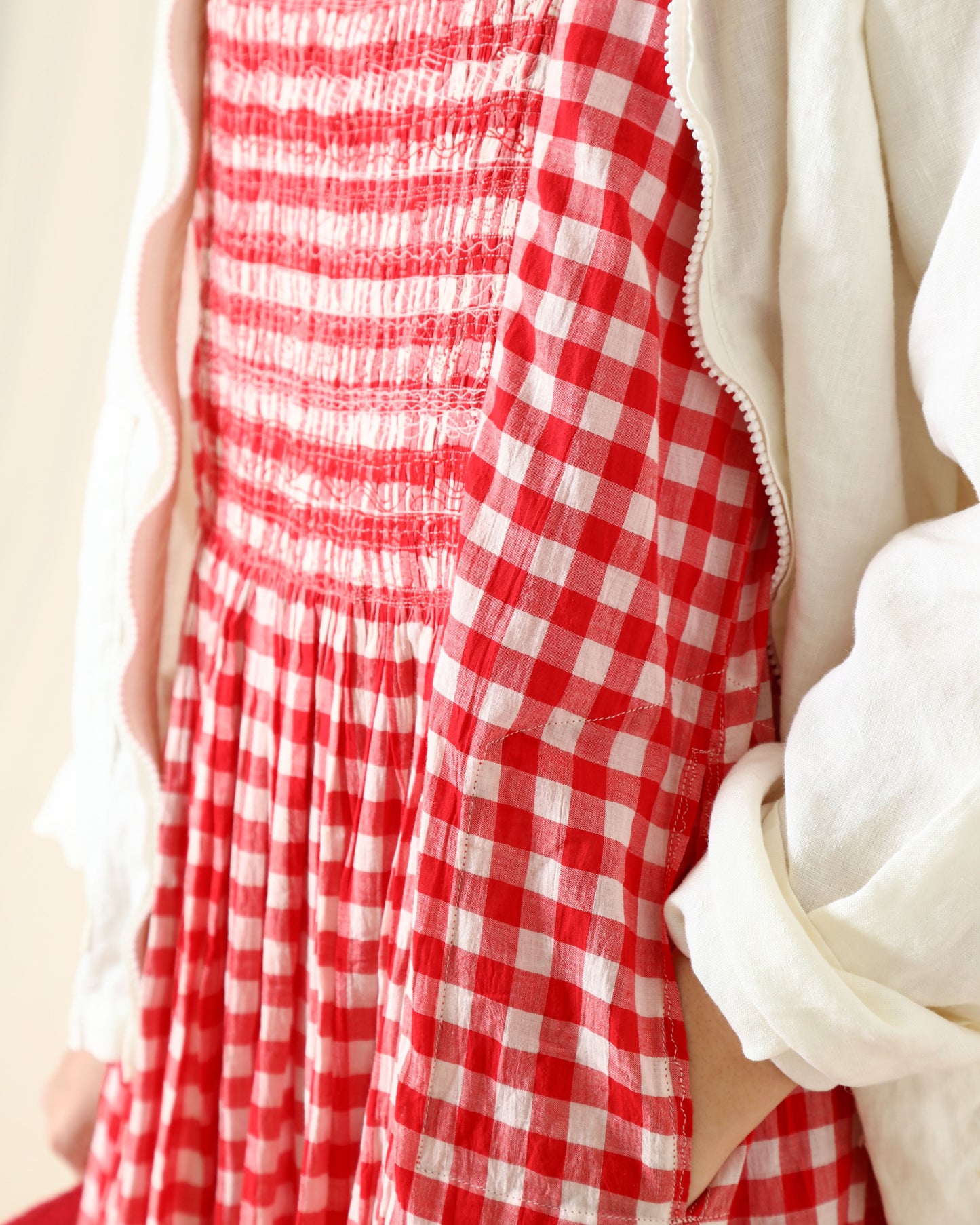 Gingham Check Cami Dress / injiri