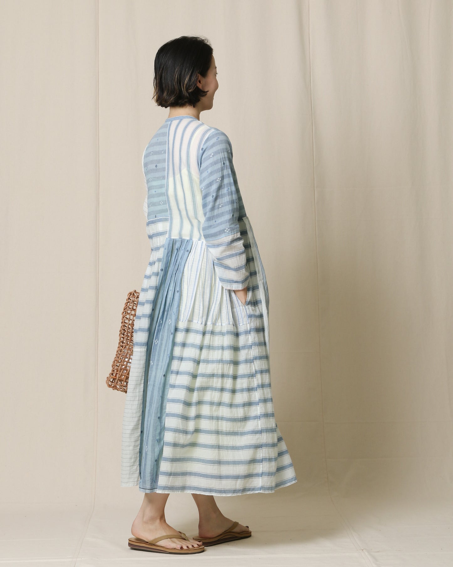 Blue Stripe Dress / injiri