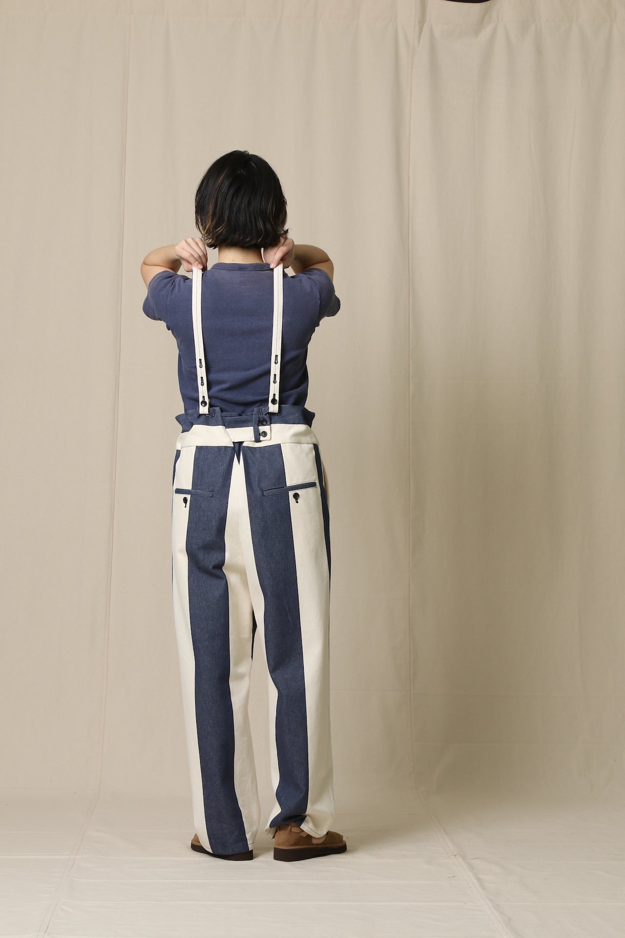 Big Stripe Suspender Pants