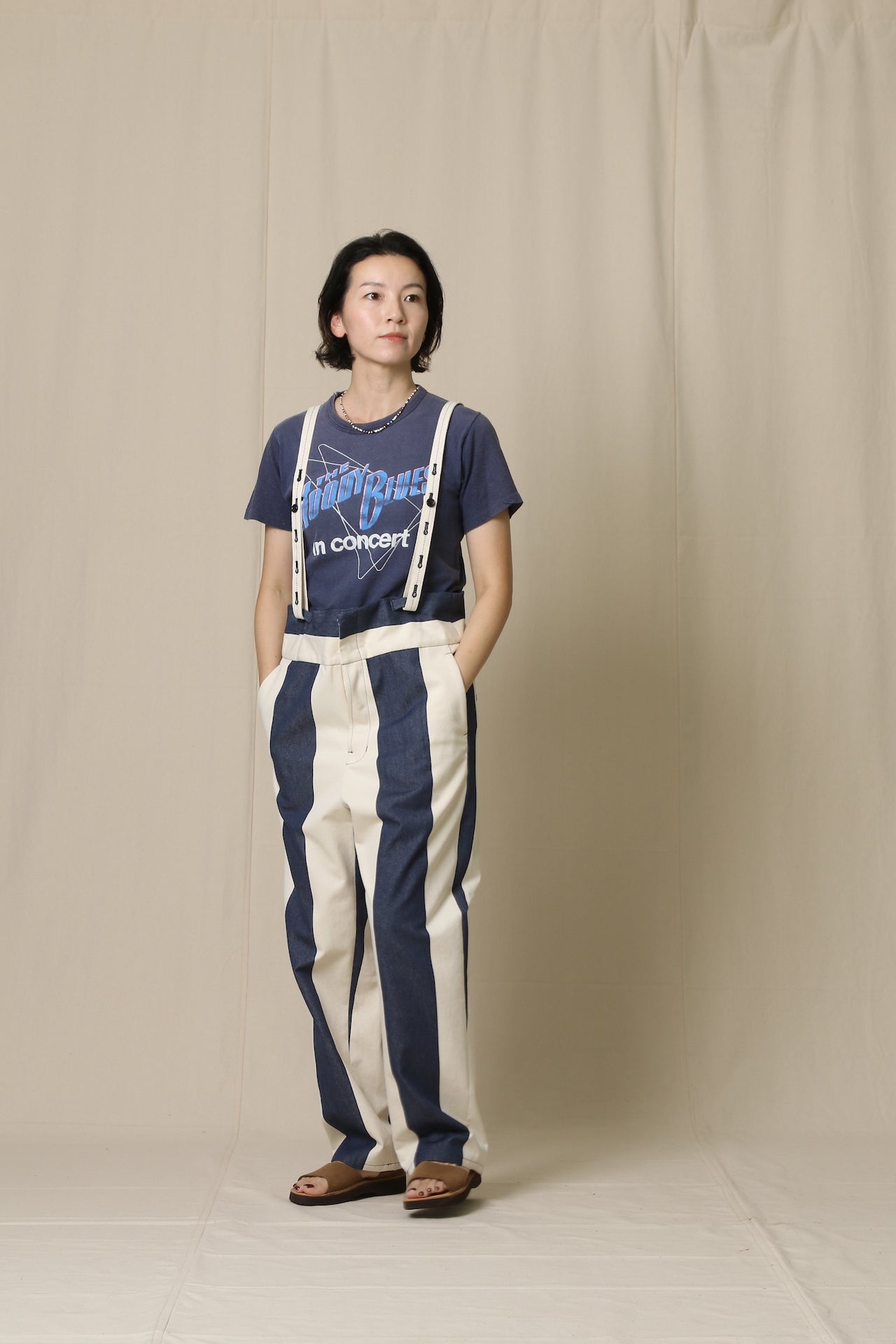 Big Stripe Suspender Pants