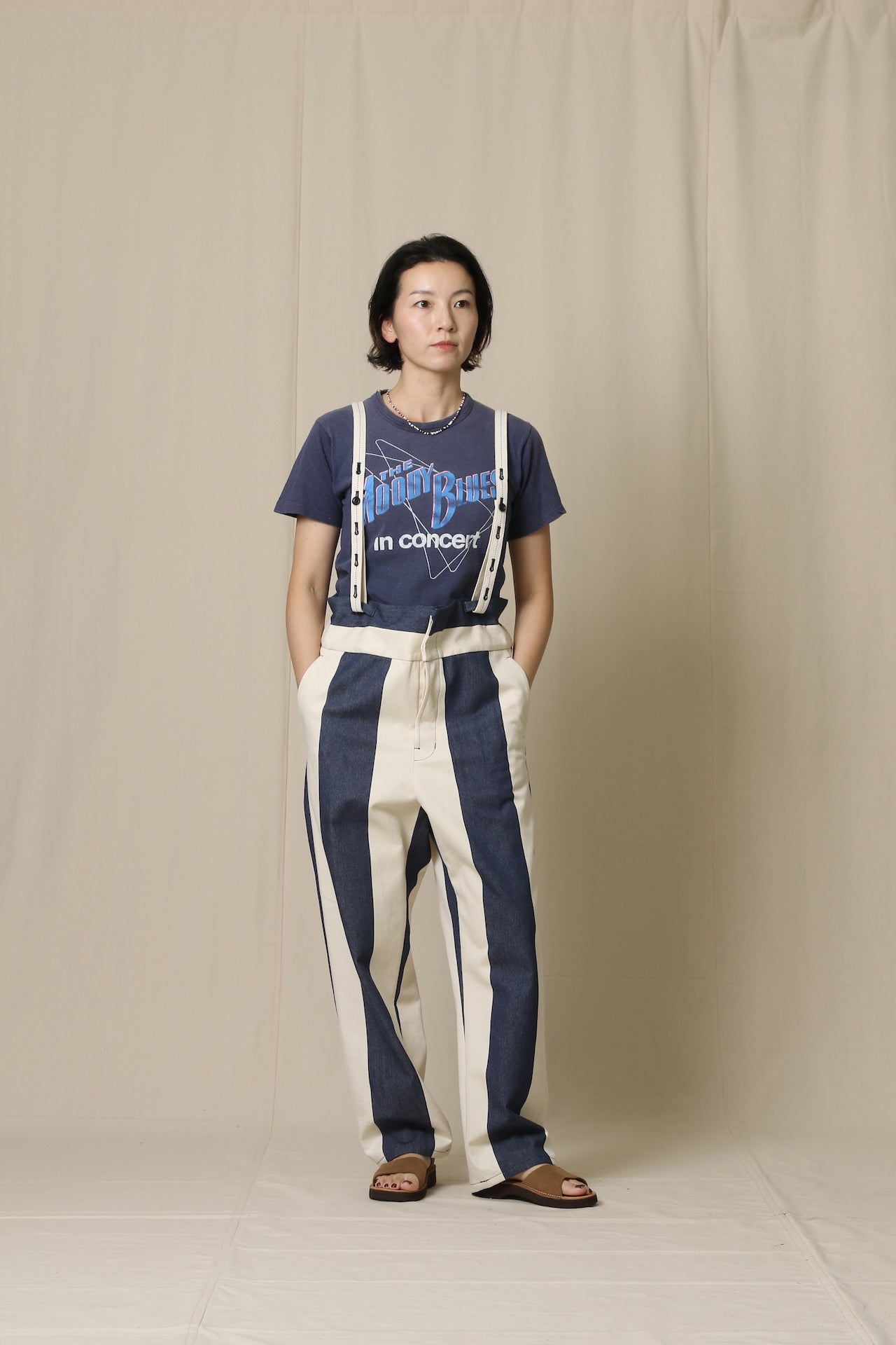 Big Stripe Suspender Pants