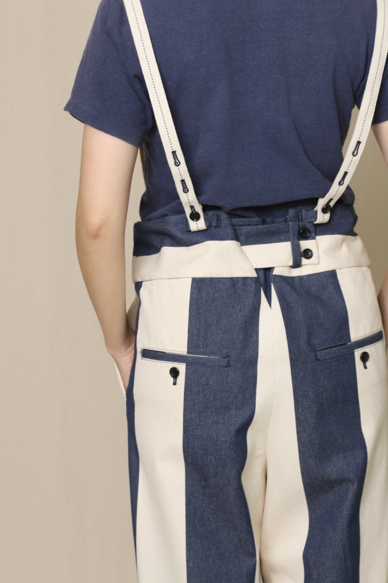 Big Stripe Suspender Pants