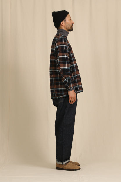 HIKER PULLOVER PUFF JACKET COTTON SLUB FLANNEL CHECK