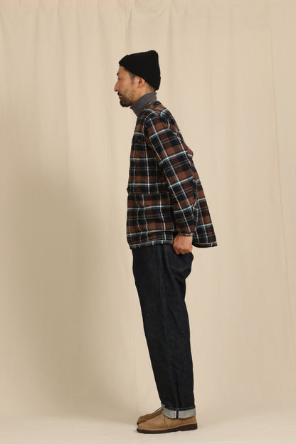 HIKER PULLOVER PUFF JACKET COTTON SLUB FLANNEL CHECK