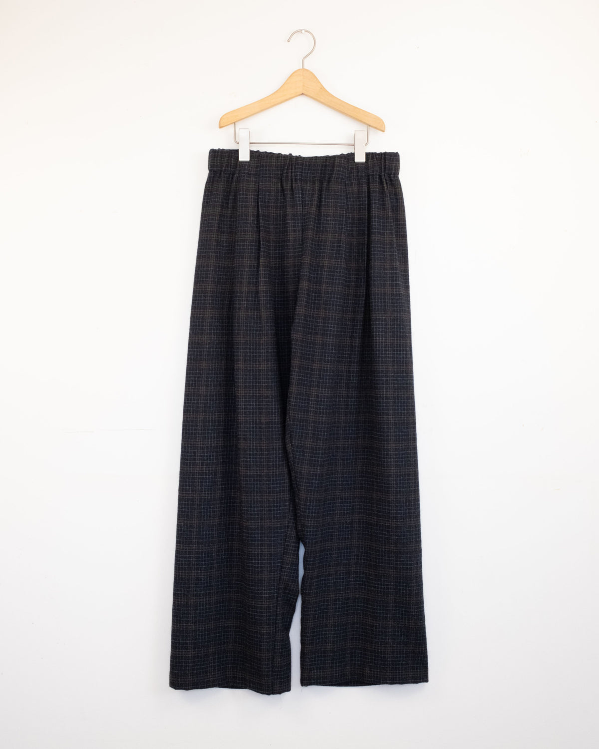 apuntob / WOOL CHECK WIDE PANTS