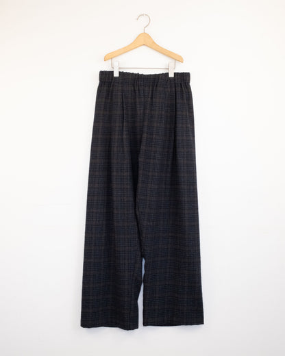 apuntob / WOOL CHECK WIDE PANTS