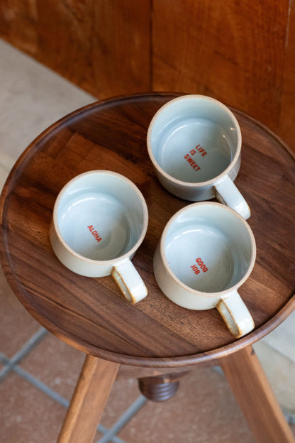 MUG CUP/ALOHA・GOOD JOB・LIFE IS SWEET