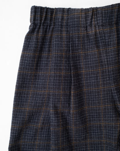apuntob / WOOL CHECK WIDE PANTS