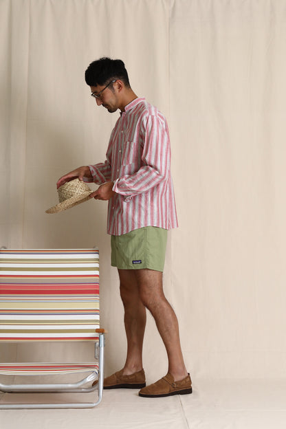 Open standa shirt, Key West shirt (open collar short sleeves)