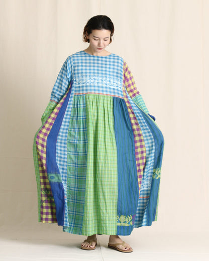 Khadi Cotton Check Dress / injiri