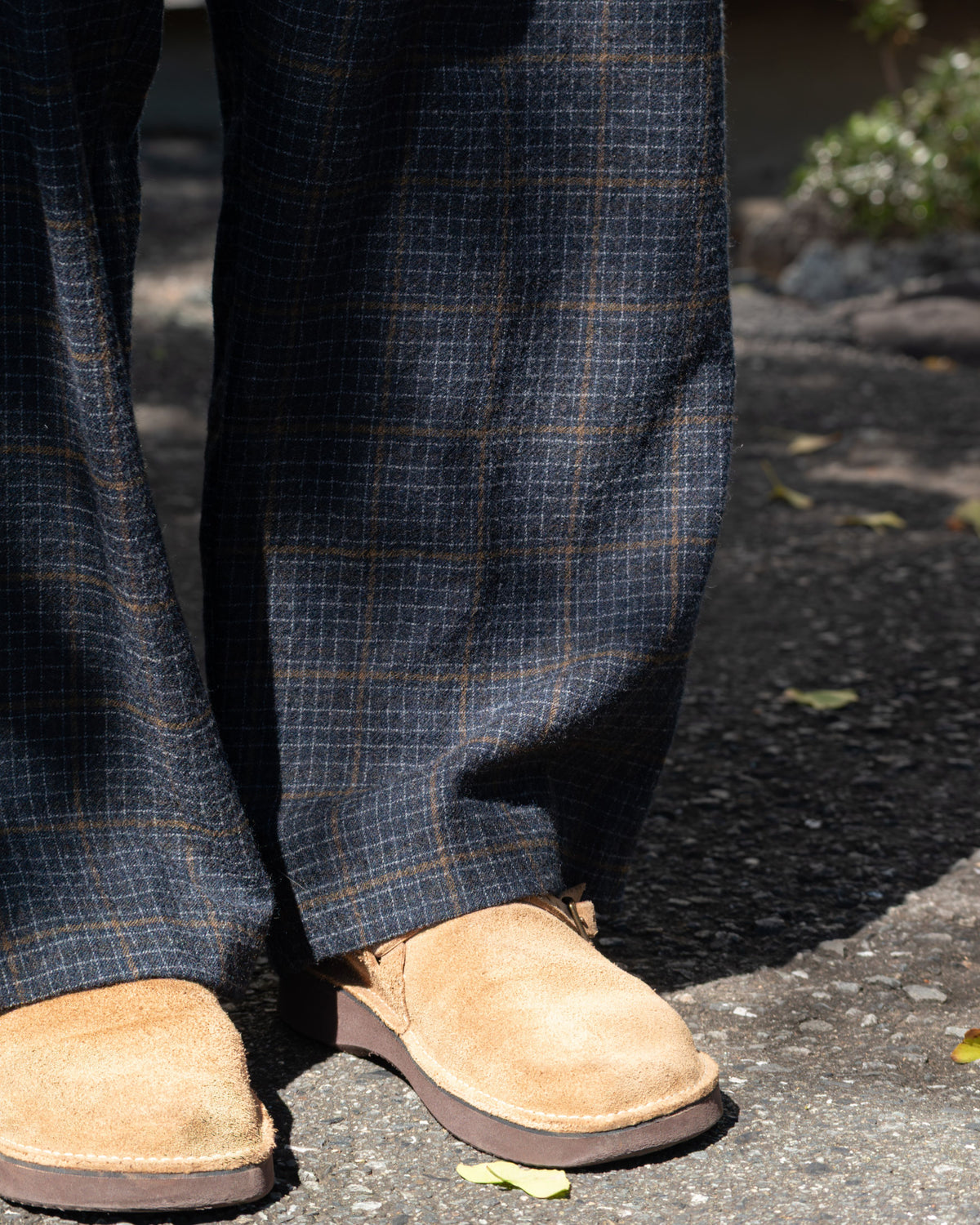 apuntob / WOOL CHECK WIDE PANTS
