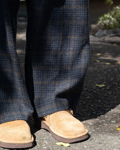 apuntob / WOOL CHECK WIDE PANTS