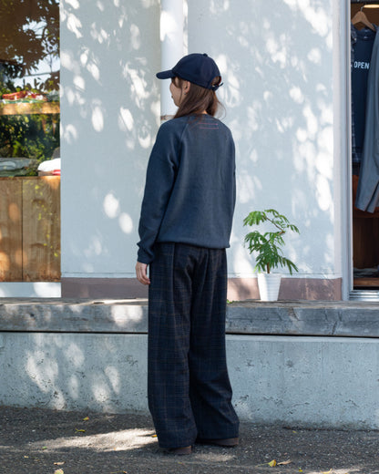 apuntob / WOOL CHECK WIDE PANTS
