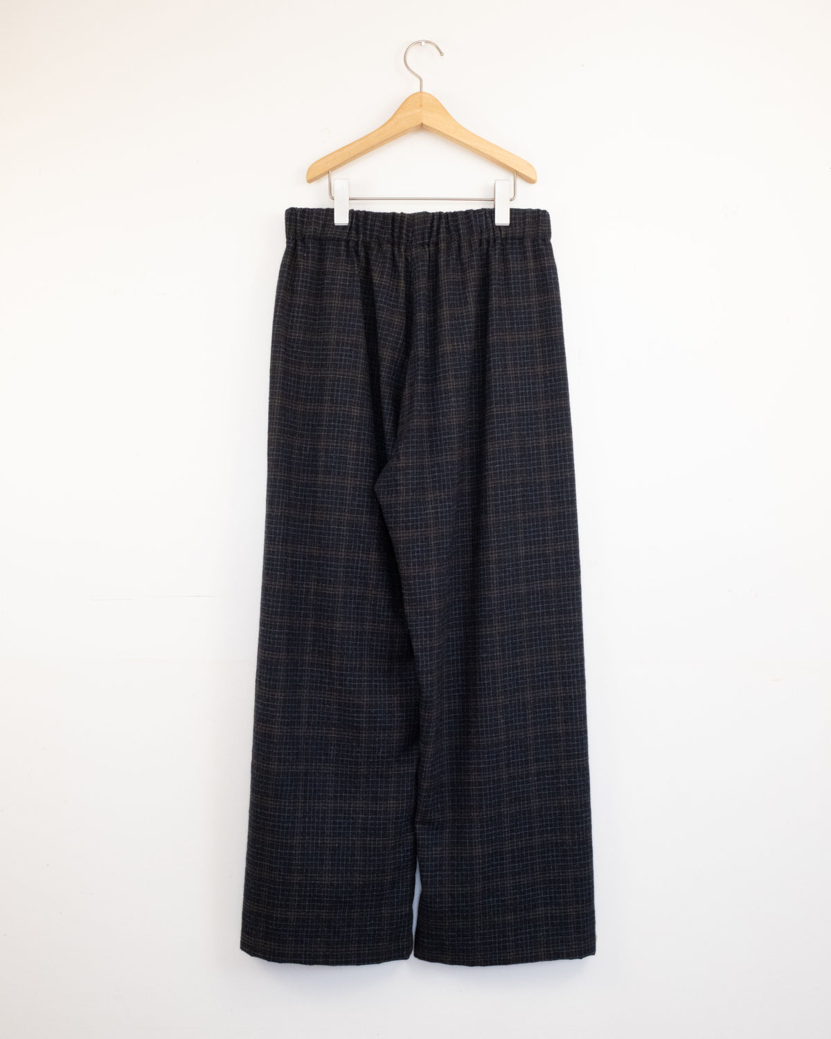 apuntob / WOOL CHECK WIDE PANTS