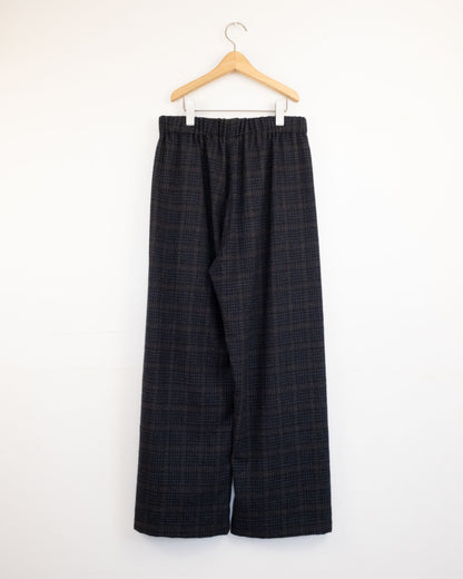 apuntob / WOOL CHECK WIDE PANTS
