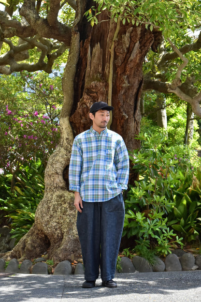 SLIP ON SHIRT / CANCLINI GREEN CHECK