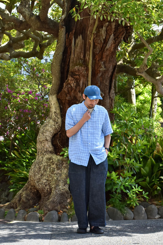 NEW WEST SHIRT SS / CANCLINI BLUE CHECK
