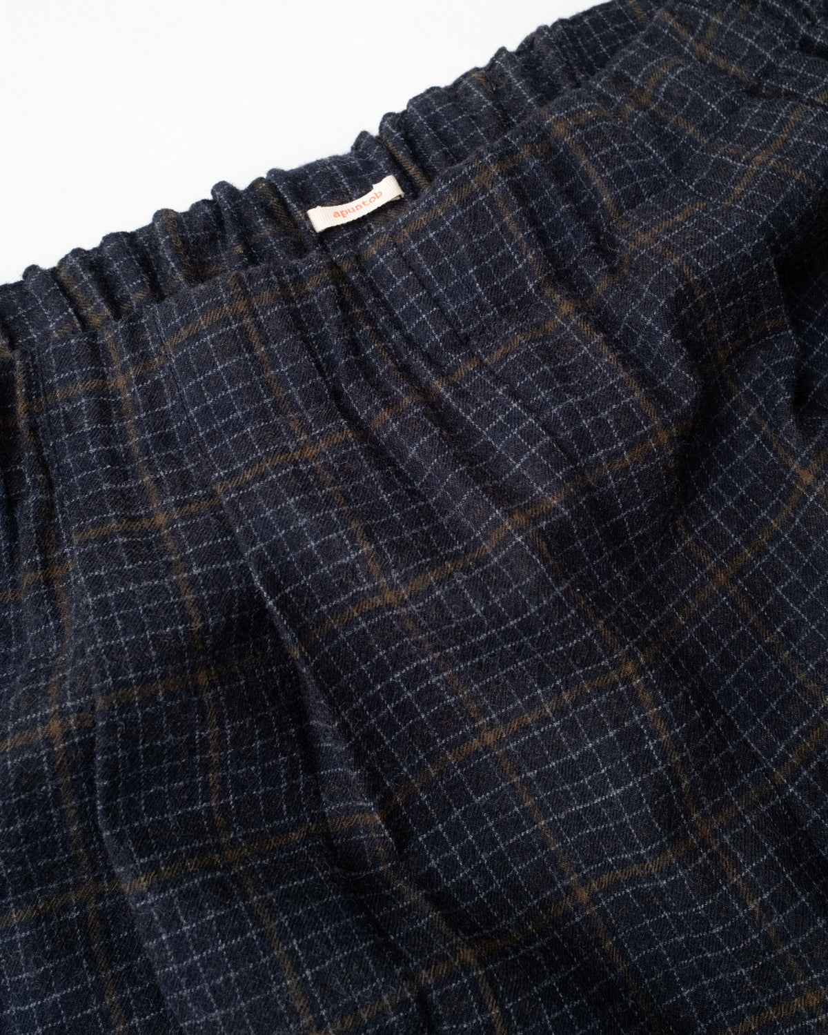 apuntob / WOOL CHECK WIDE PANTS
