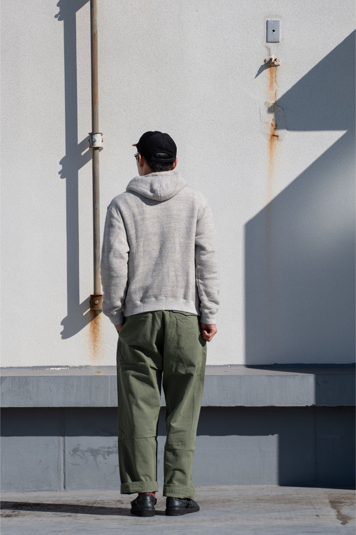 吊り編みパーカ