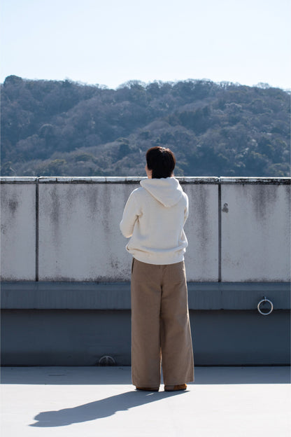 吊り編みパーカ