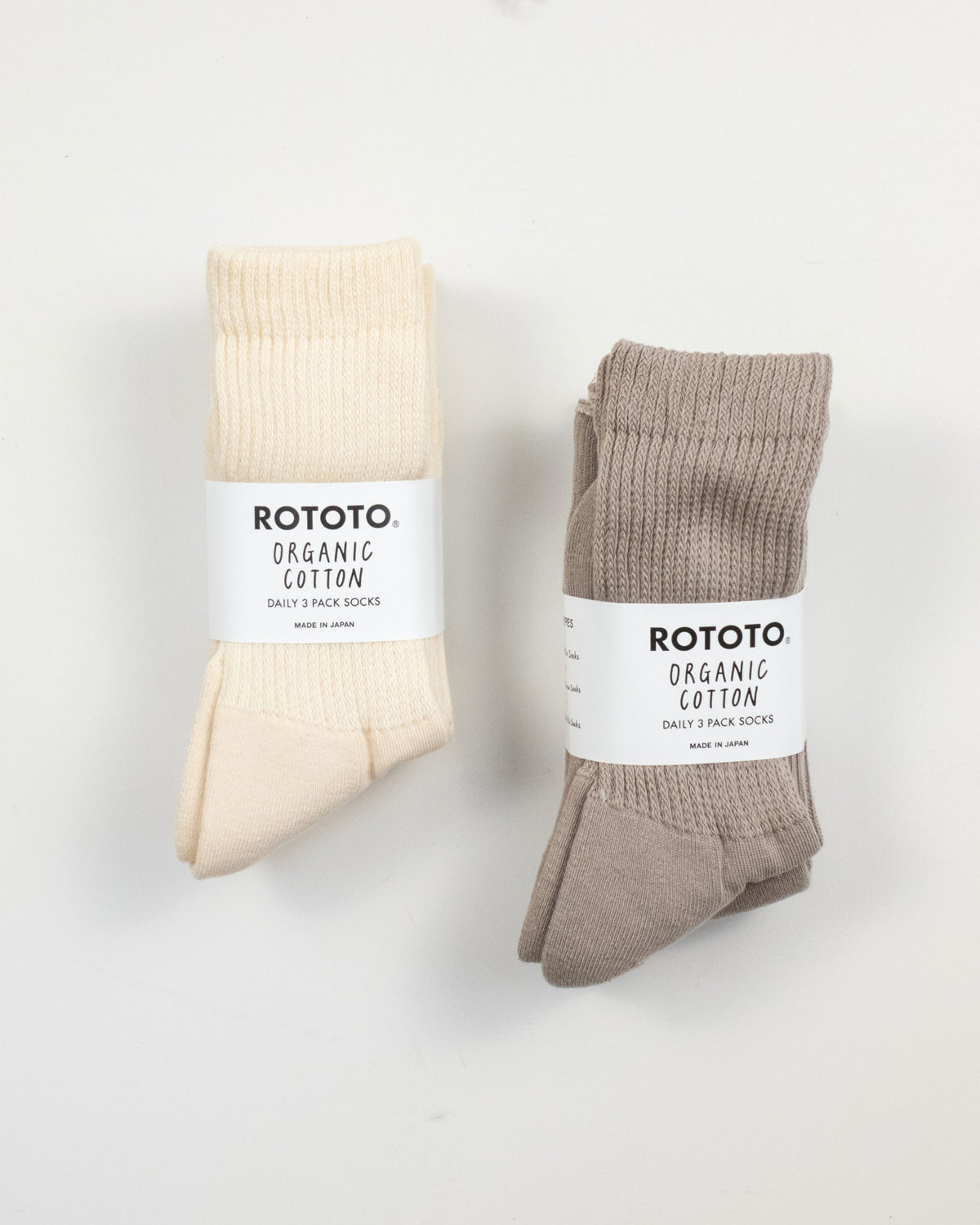 ORGANIC DAILY 3 PACK CREW SOCKS / P18